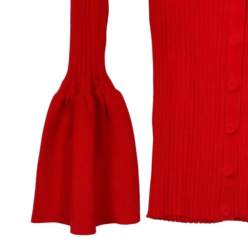 CAbi #5285 Trumpet Cardigan Red Size Small